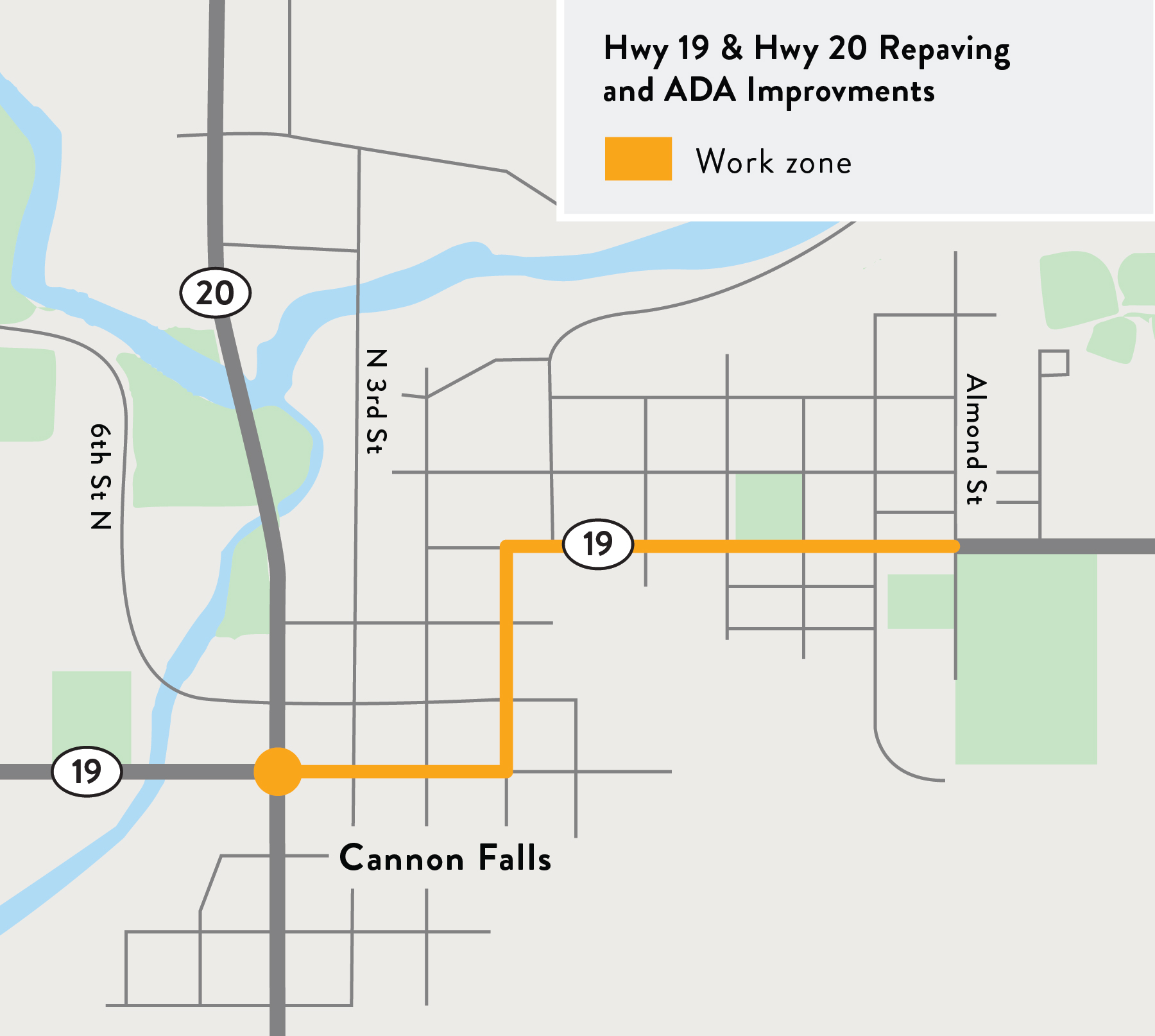 Hwy 19 construction project map