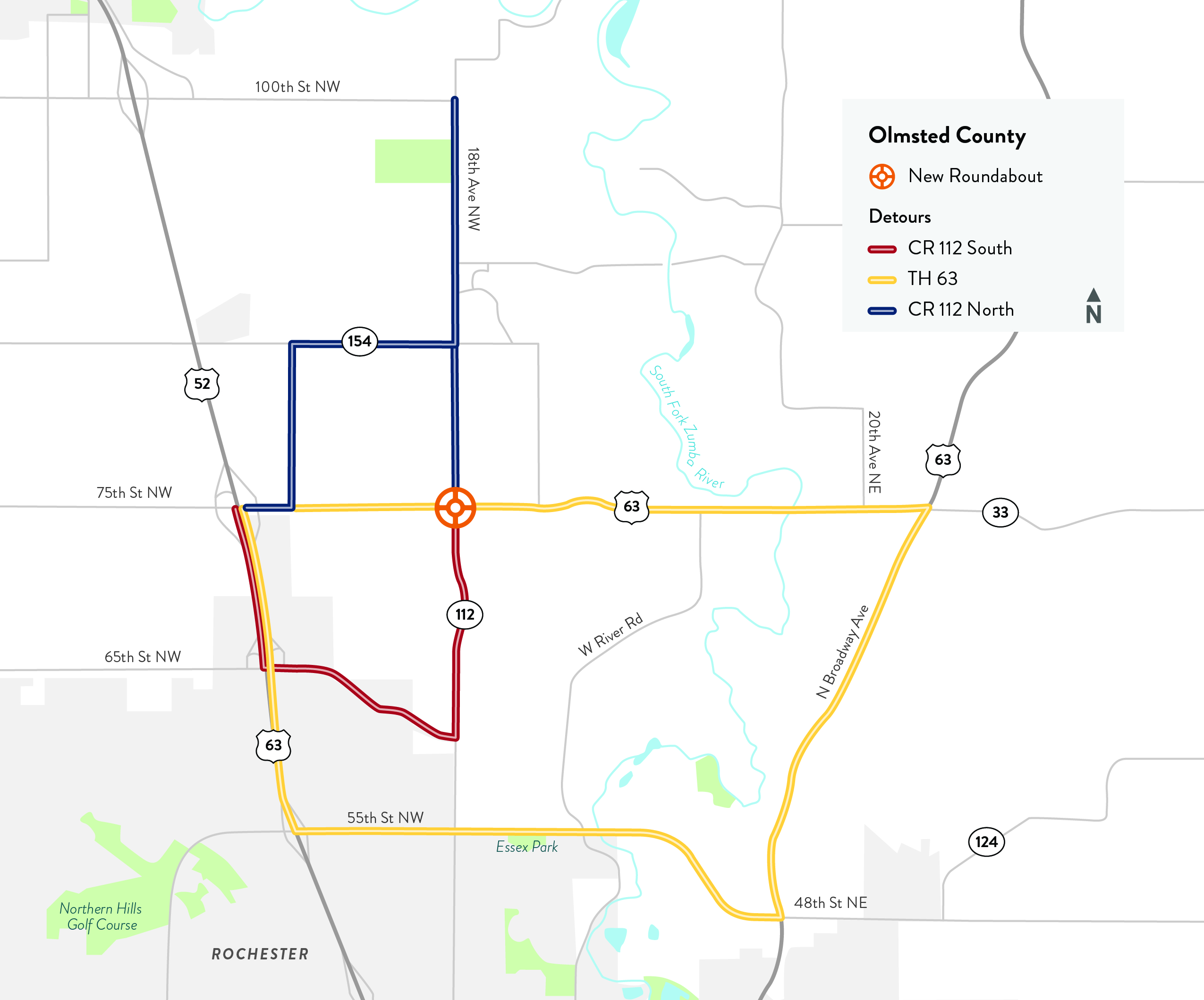 Project detour map