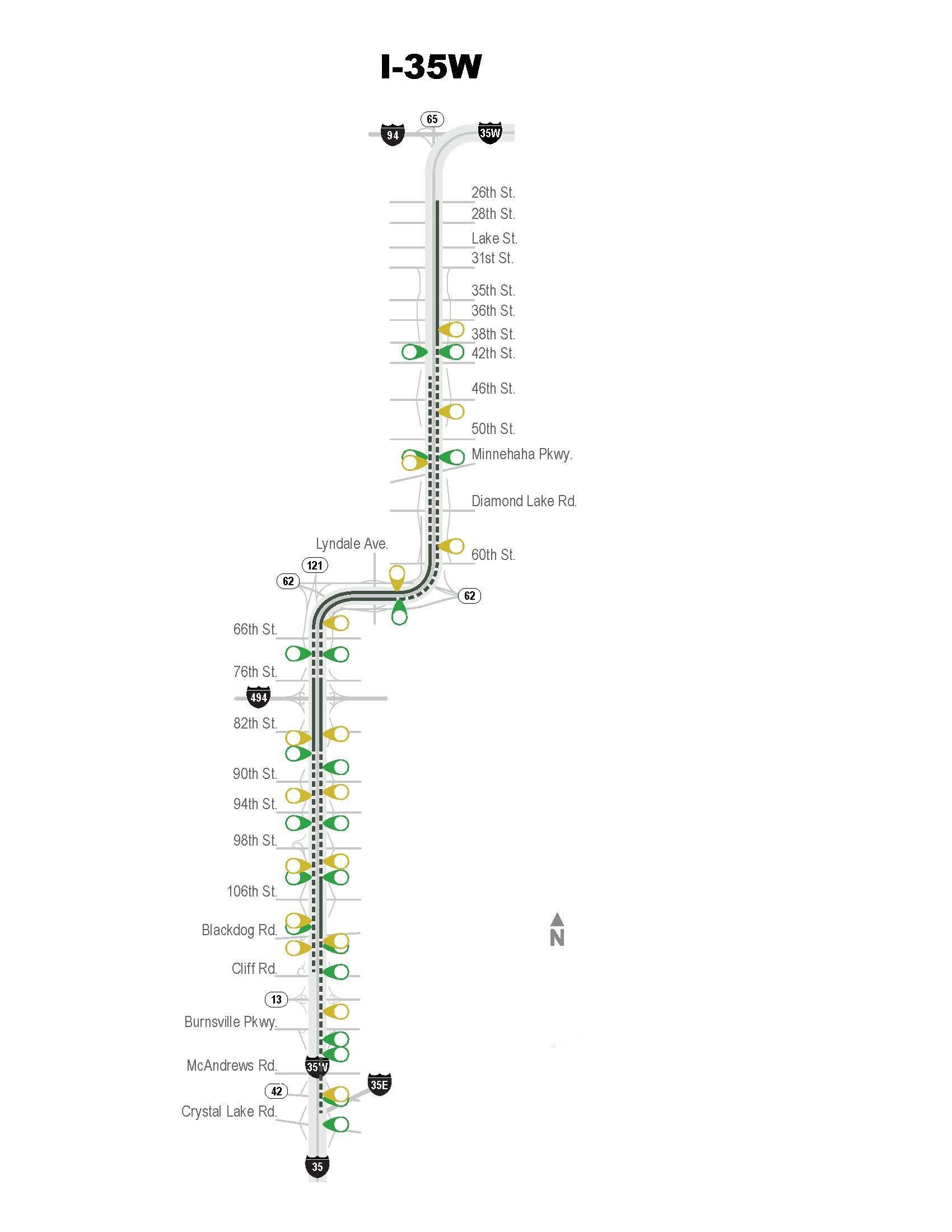 I-394 MnpASS Express Lane Map
