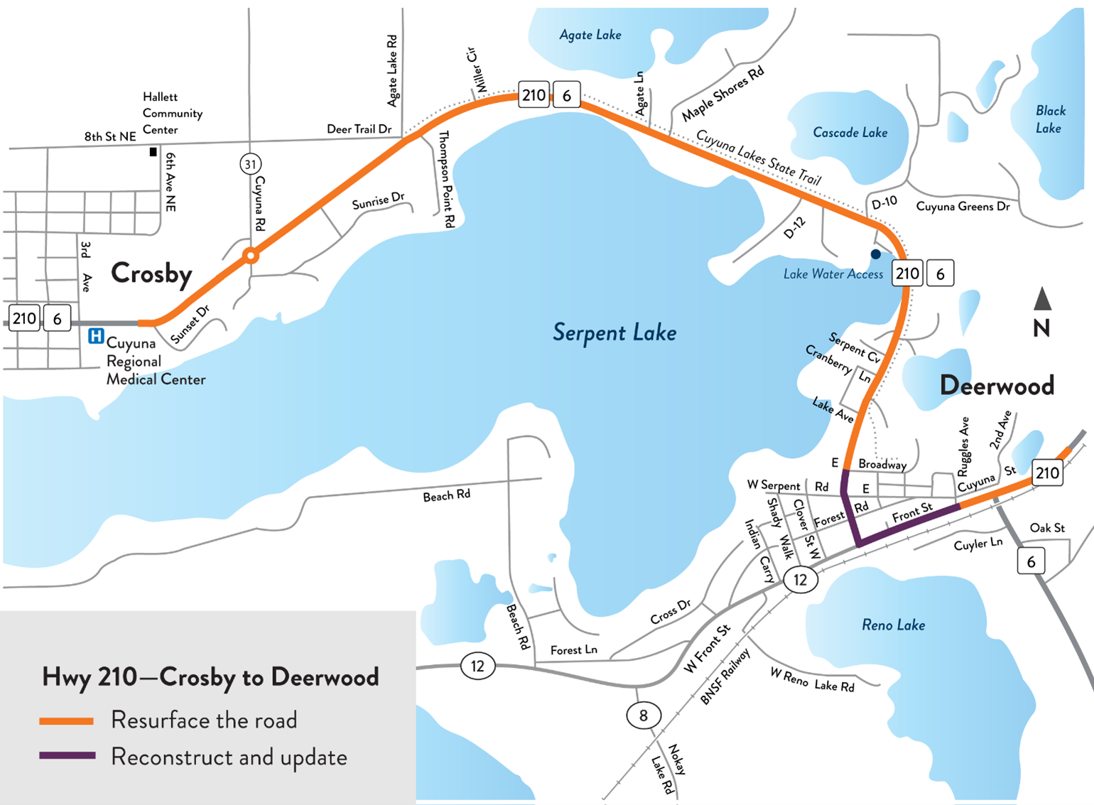 Hwy 210 -Crosby to Deerwood